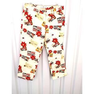 Tommy Hilfiger Jeans Passport Capri Jeans Multi New York California Sz 8